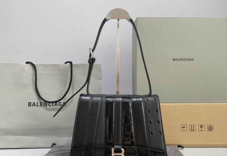 Balenciaga Hourglass Shoulder Bag Makes a Statement at Fashion Week